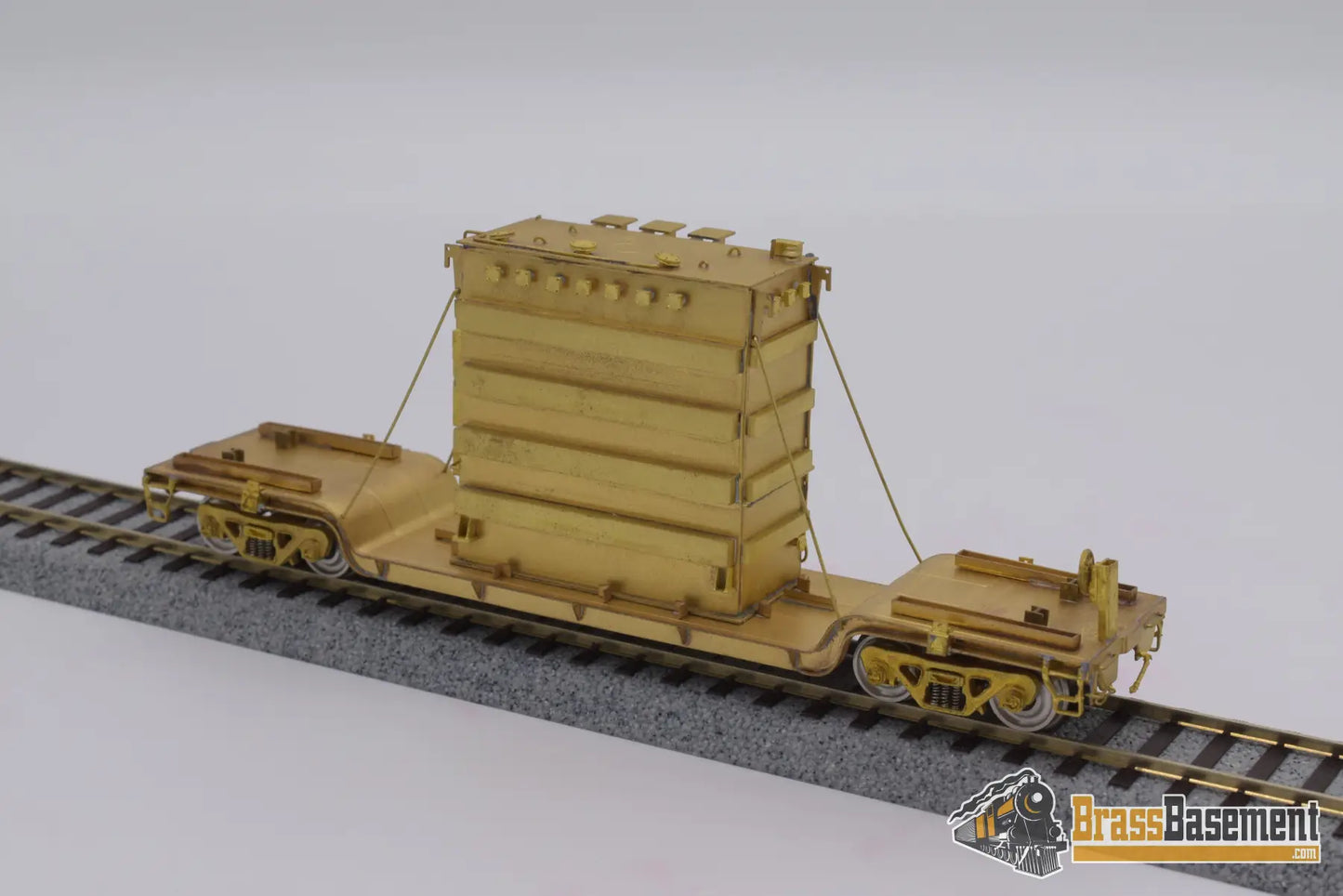 Ho Brass - Omi 1347 Centerbeam Flat Car With Load