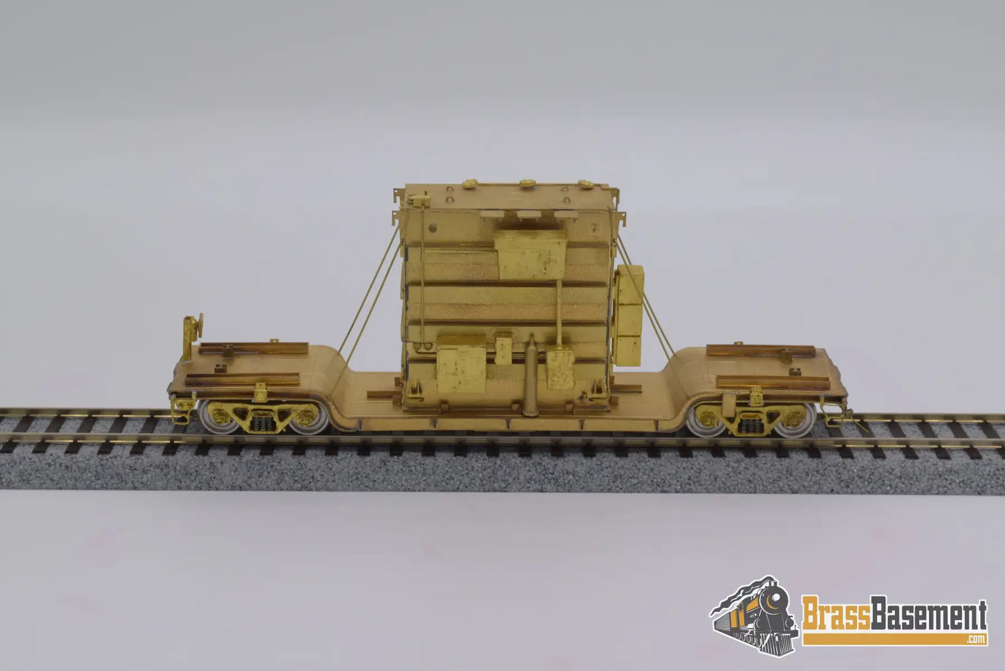 Ho Brass - Omi 1347 Centerbeam Flat Car With Load
