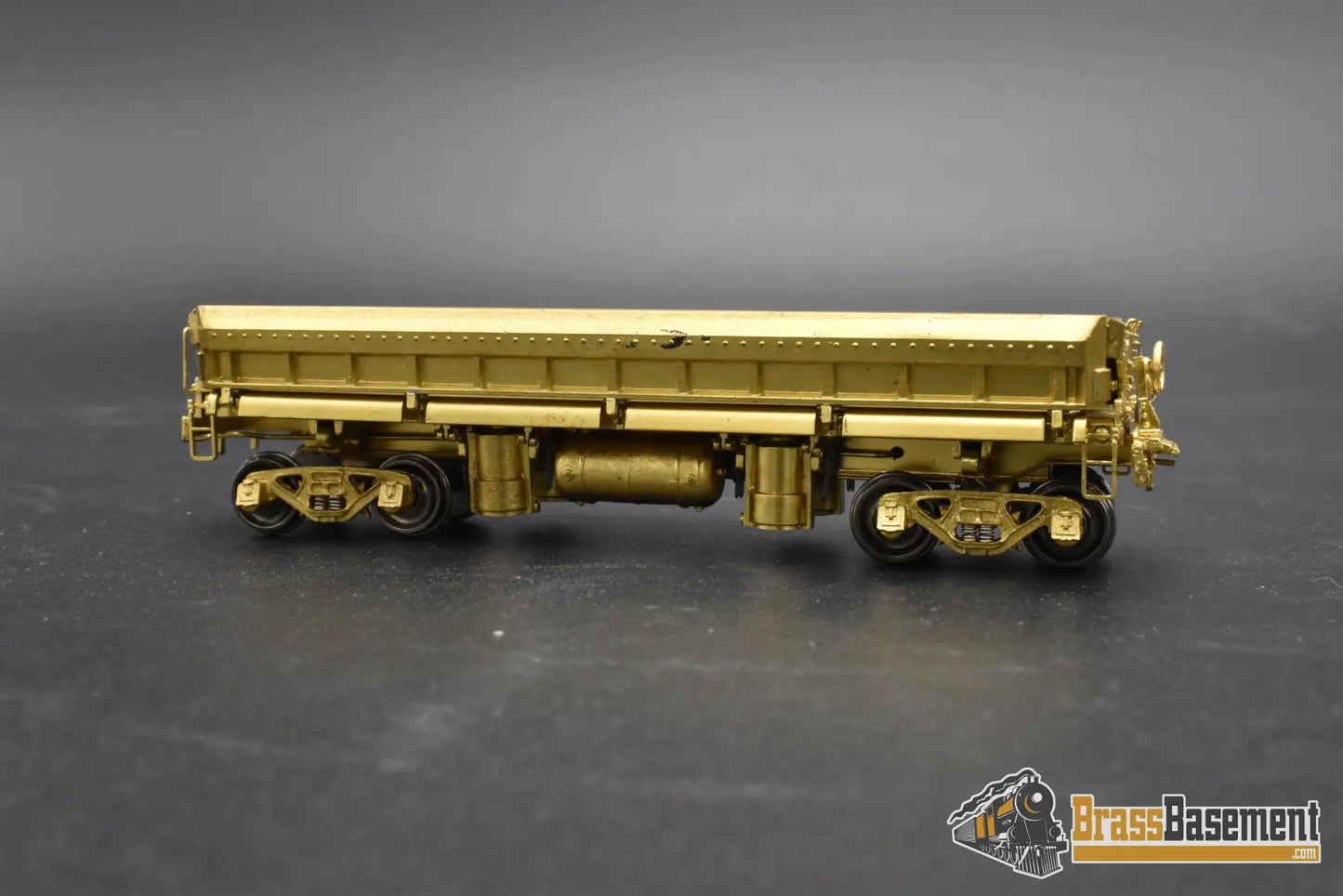HO Brass – OMI 1371 Austin‑Western 30‑Yard Dump Car – Unpainted – Mint Maintenance of Way