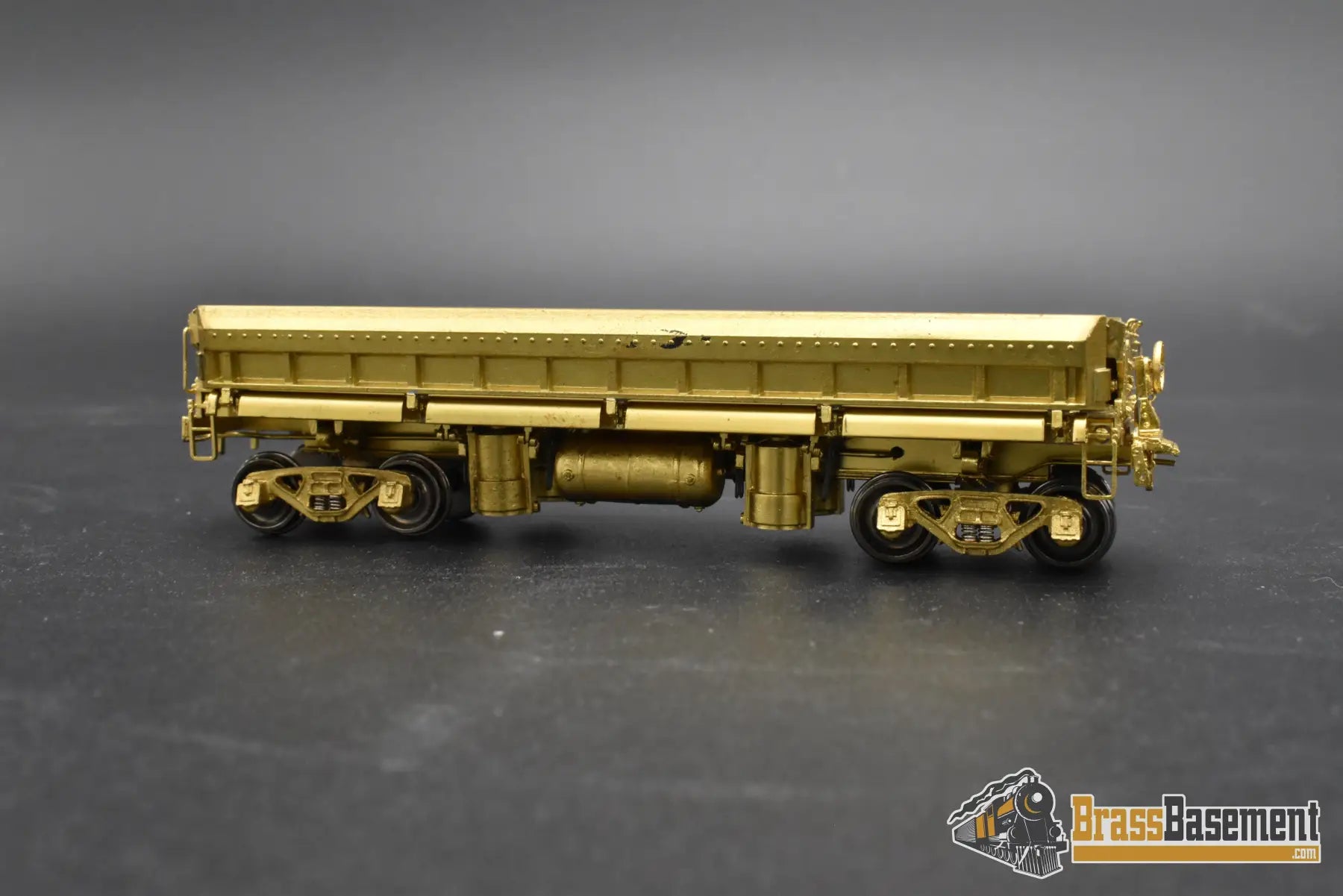 HO Brass – OMI 1371 Austin‑Western 30‑Yard Dump Car – Unpainted – Mint Maintenance of Way