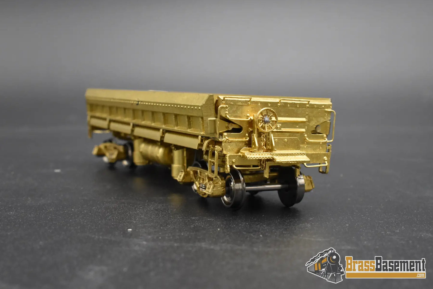 HO Brass – OMI 1371 Austin‑Western 30‑Yard Dump Car – Unpainted – Mint Maintenance of Way
