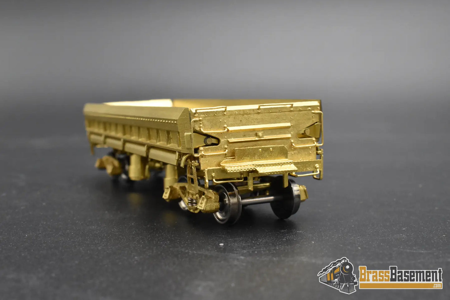 HO Brass – OMI 1371 Austin‑Western 30‑Yard Dump Car – Unpainted – Mint Maintenance of Way