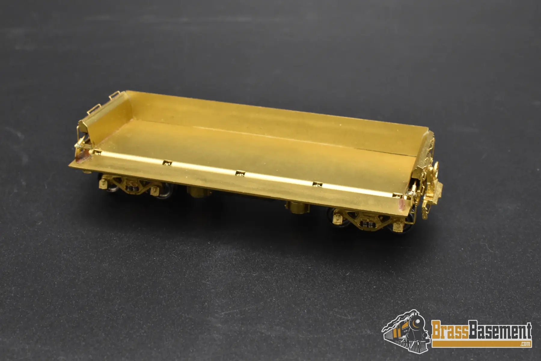 HO Brass – OMI 1371 Austin‑Western 30‑Yard Dump Car – Unpainted – Mint Maintenance of Way