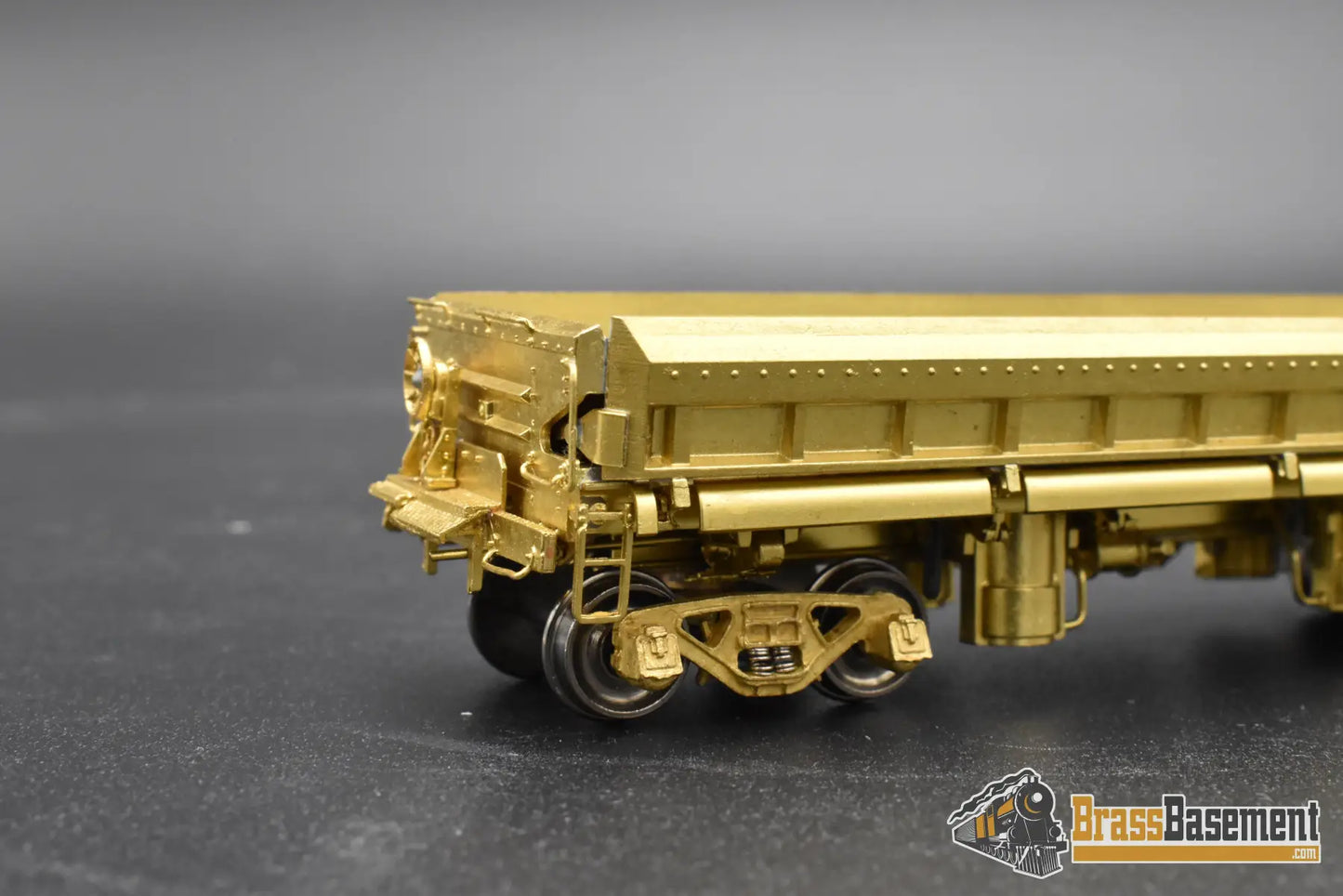 HO Brass – OMI 1371 Austin‑Western 30‑Yard Dump Car – Unpainted – Mint Maintenance of Way