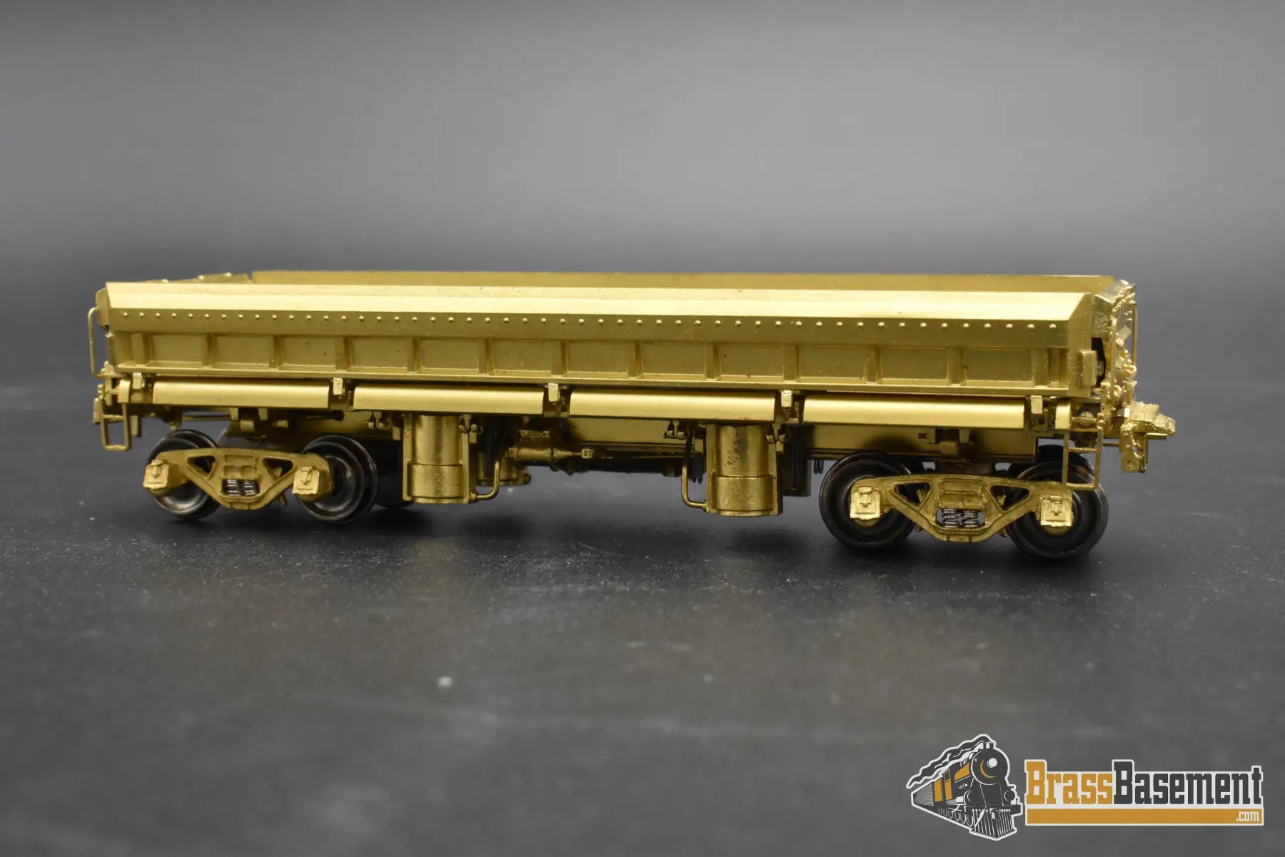 HO Brass – OMI 1371 Austin‑Western 30‑Yard Dump Car – Unpainted – Mint Maintenance of Way