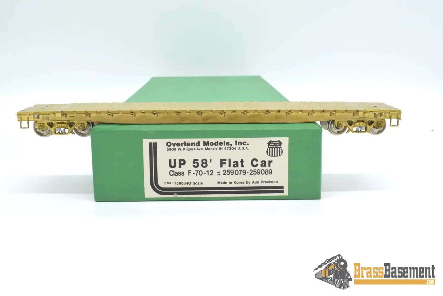 Ho Brass - Omi 1380 Union Pacific Up 58’ Flat Car F - 70 - 12 Unpainted Freight