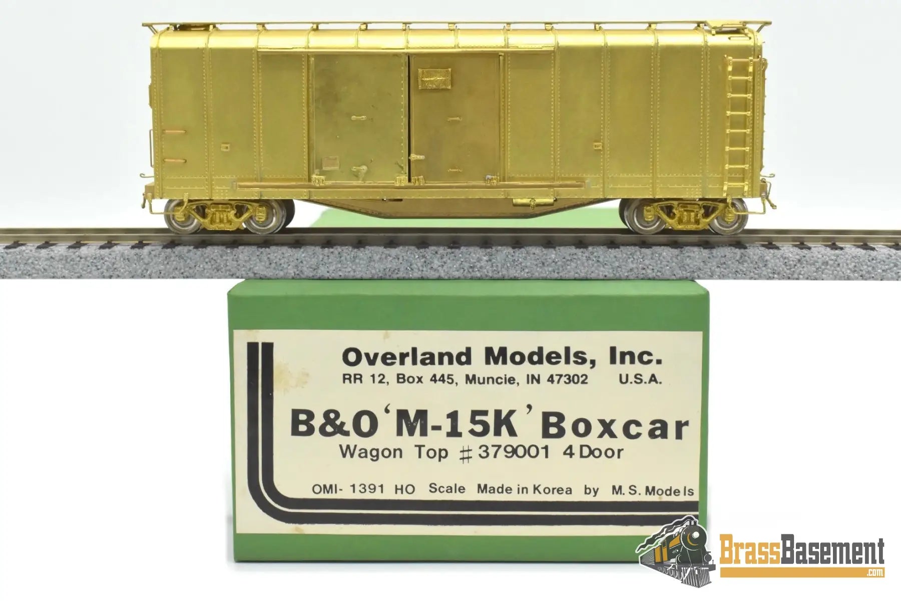 HO Brass - OMI 1391 Baltimore & Ohio B&O M-15K Boxcar - MINT Unpainted Freight