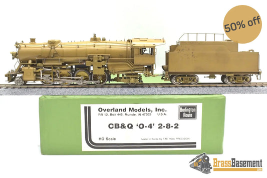Ho Brass - Omi 1427 Cb&Q Burlington O-4 2-8-2 Heavy Mikado Unpainted Steam