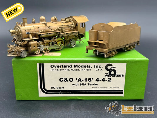 HO Brass - OMI 1435 Chesapeake & Ohio C&O A-16 4-4-2 w/ 9RA Tender - Unpainted J.P Steam
