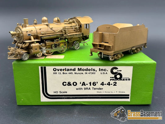 HO Brass - OMI 1435 Chesapeake & Ohio C&O A-16 4-4-2 w/ 9RA Tender - Unpainted J.P Steam