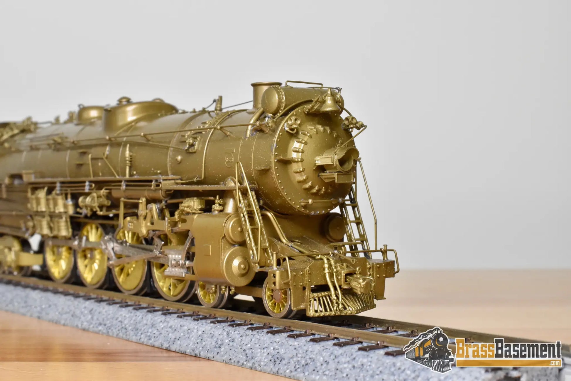 HO Brass - OMI 1438 CB&Q Burlington O-5 4-8-4 w/ Elesco FWH - Unpainted Mint - Steam