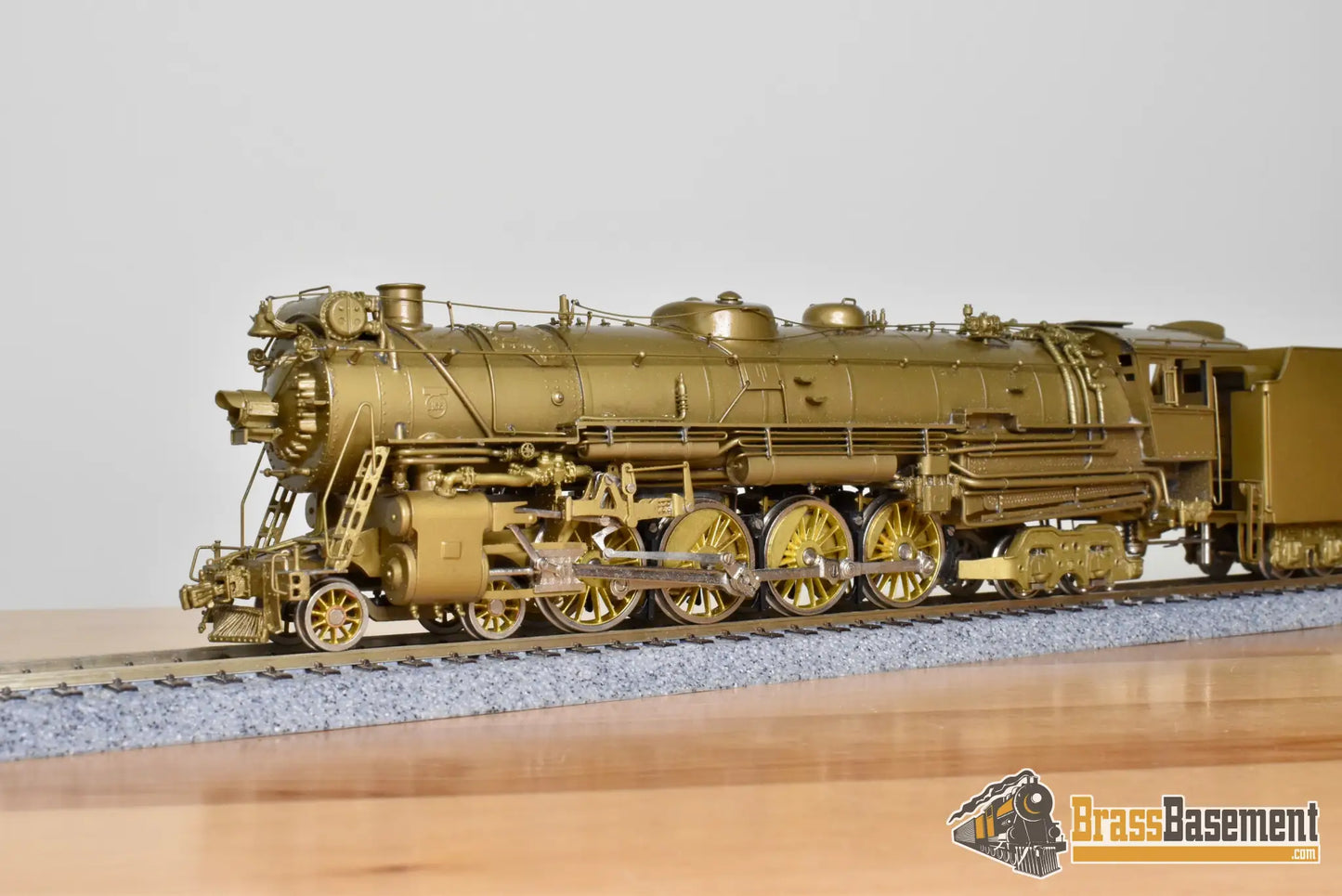 HO Brass - OMI 1438 CB&Q Burlington O-5 4-8-4 w/ Elesco FWH - Unpainted Mint - Steam