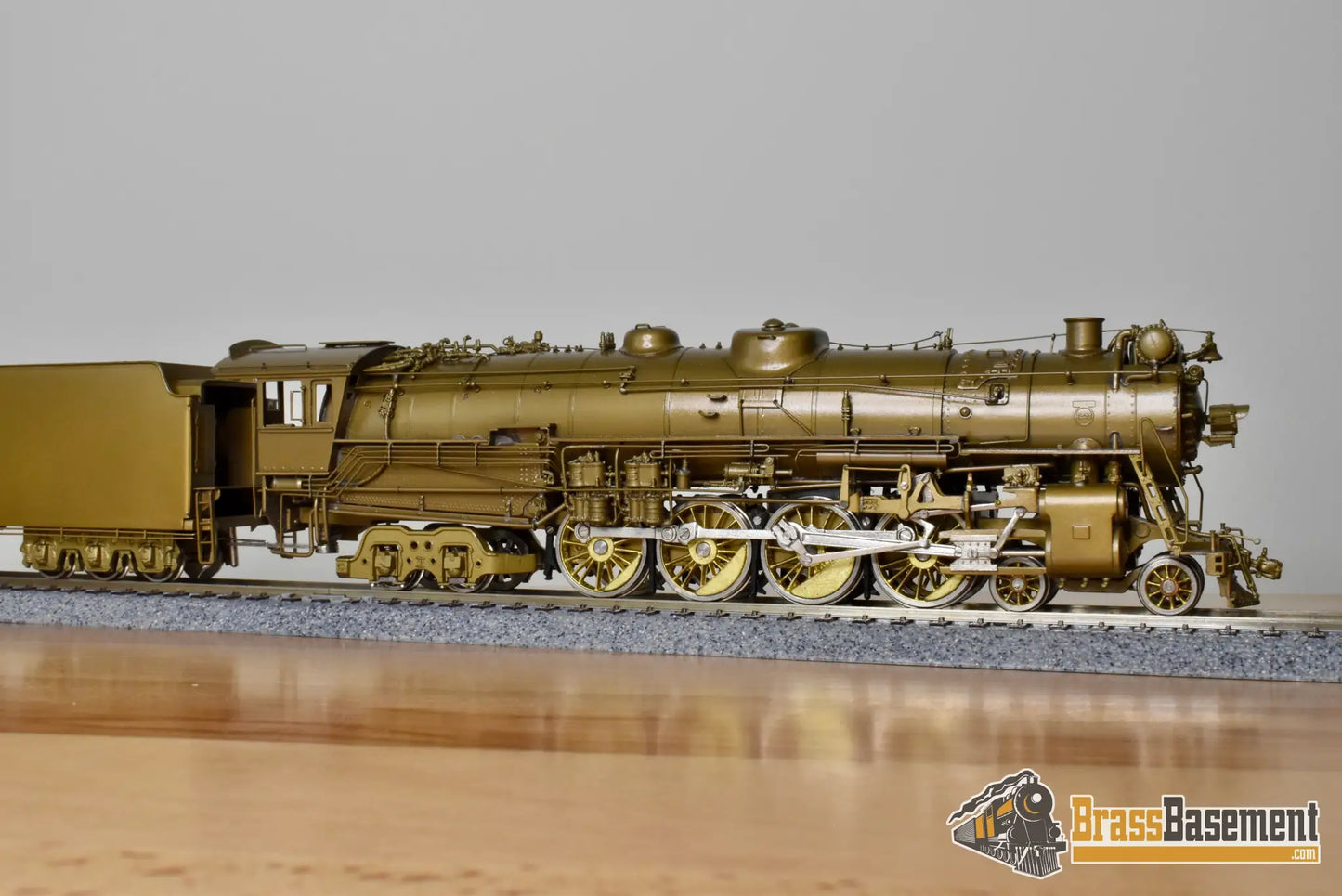 HO Brass - OMI 1438 CB&Q Burlington O-5 4-8-4 w/ Elesco FWH - Unpainted Mint - Steam