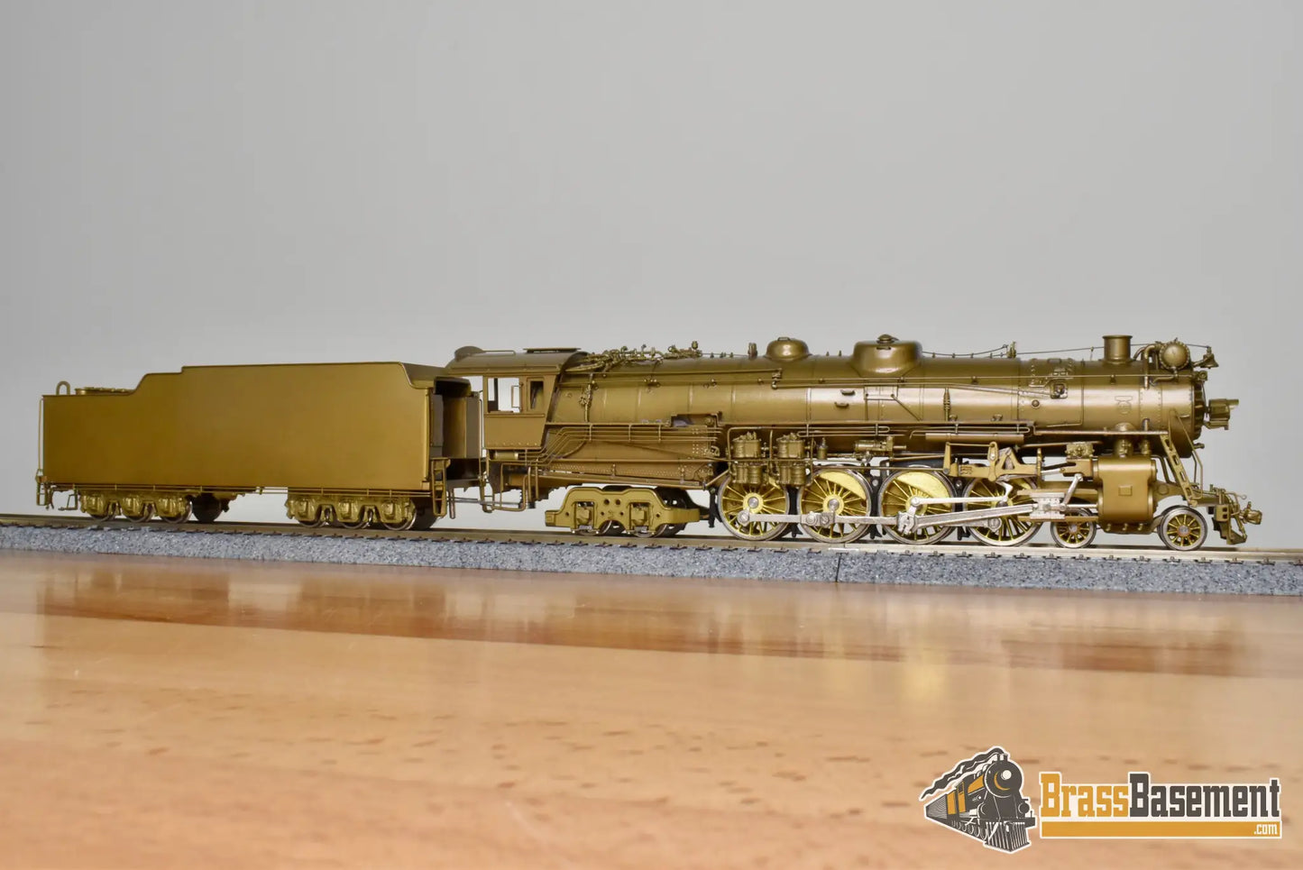 HO Brass - OMI 1438 CB&Q Burlington O-5 4-8-4 w/ Elesco FWH - Unpainted Mint - Steam