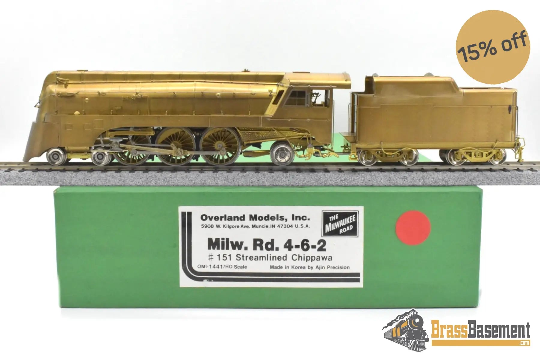 HO Brass OMI 1441 Milwaukee Road 4 6 2 #151 Pacific Streamline Chippawa Unpainted Bennett Collection Steam