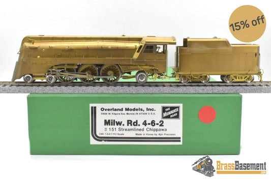 HO Brass OMI 1441 Milwaukee Road 4 6 2 #151 Pacific Streamline Chippawa Unpainted Bennett Collection Steam