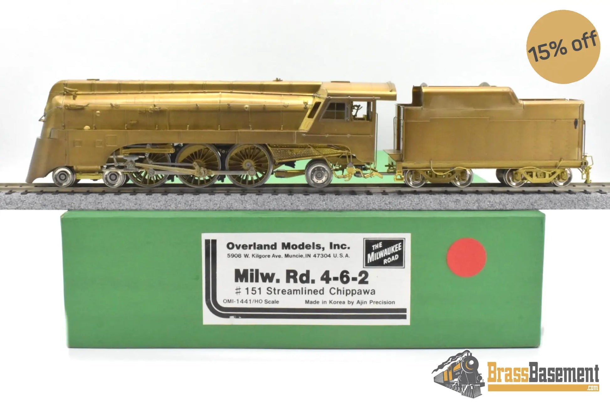 HO Brass OMI 1441 Milwaukee Road 4 6 2 #151 Pacific Streamline Chippawa Unpainted Bennett Collection Steam