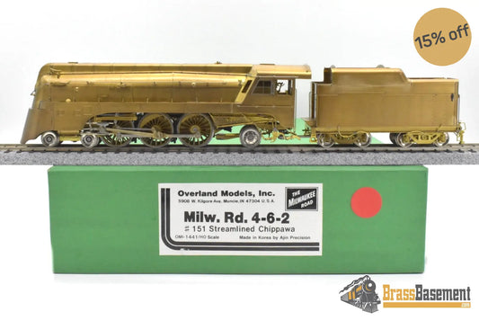HO Brass OMI 1441 Milwaukee Road 4 6 2 #151 Pacific Streamline Chippawa Unpainted Bennett Collection Steam