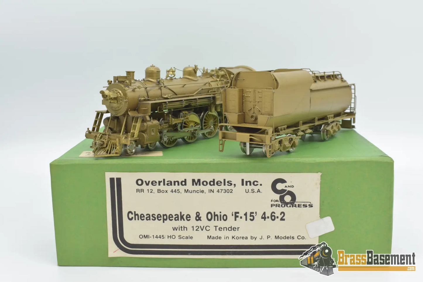 Ho Brass - Omi 1445 Chesapeake & Ohio F - 15 4 - 6 - 2 W/ Vanderbilt Tender Unpainted Steam