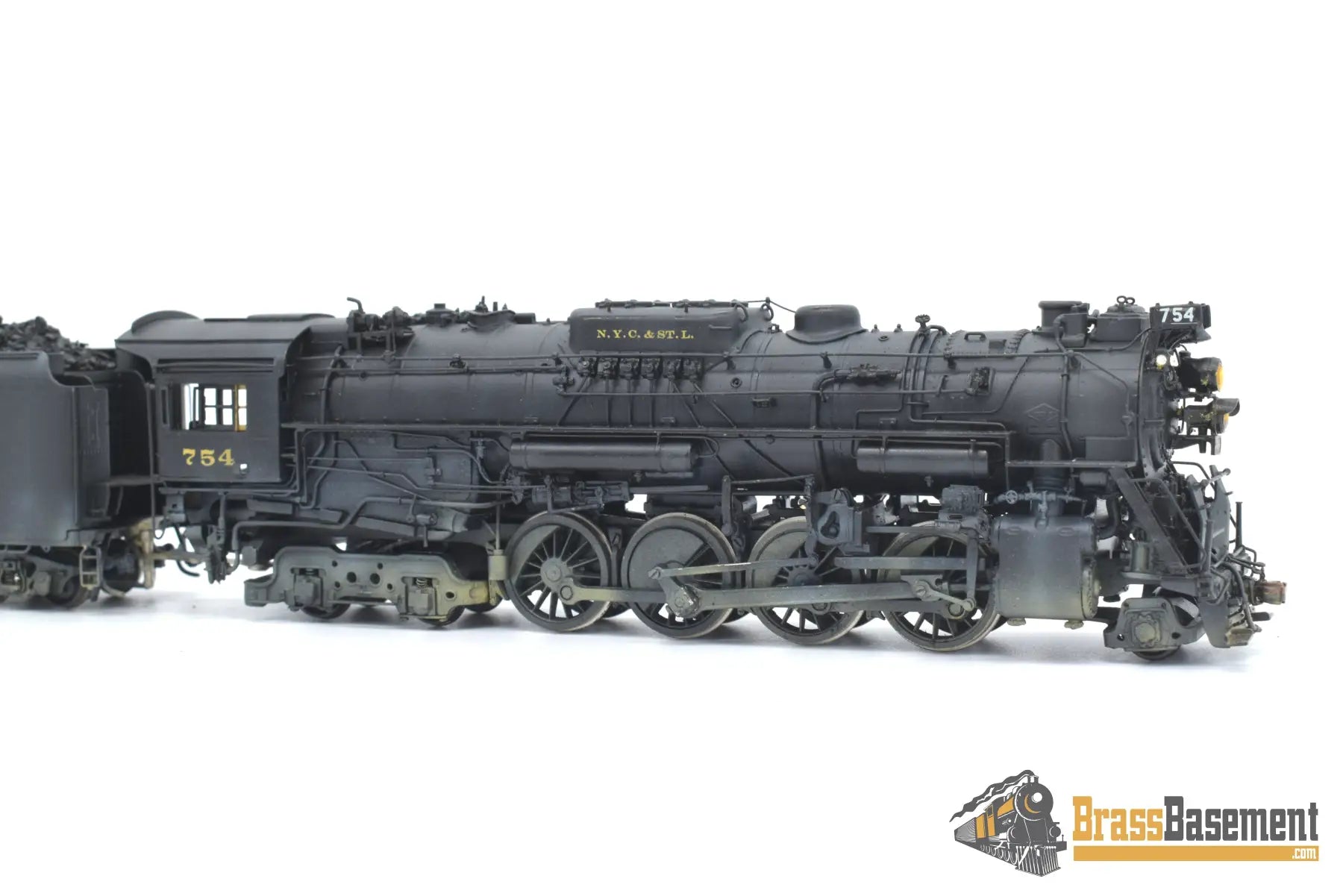 Ho Brass - Omi 1449 Nickel Plate 754 2 - 8 - 4 S - 2 Berkshire Nicely Painted Steam