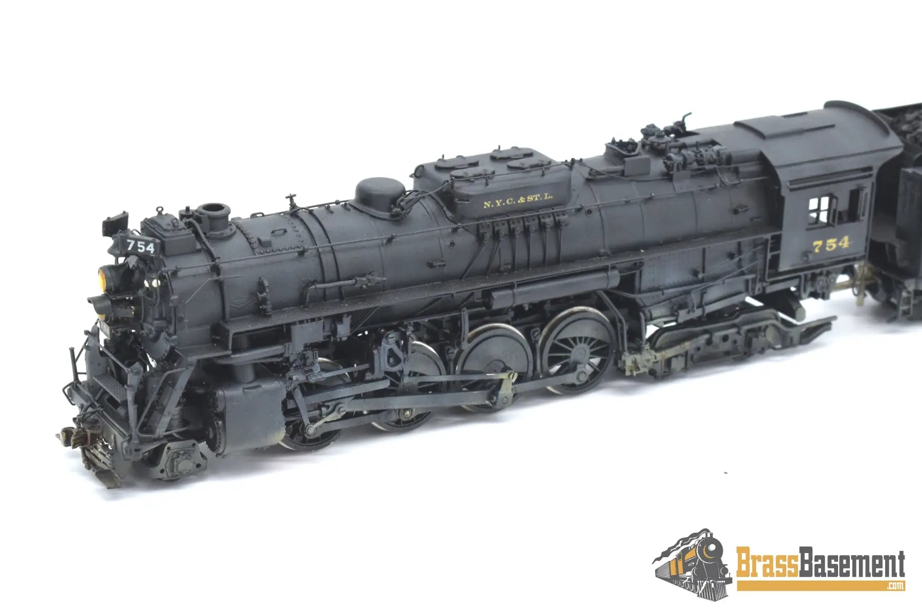 Ho Brass - Omi 1449 Nickel Plate 754 2 - 8 - 4 S - 2 Berkshire Nicely Painted Steam