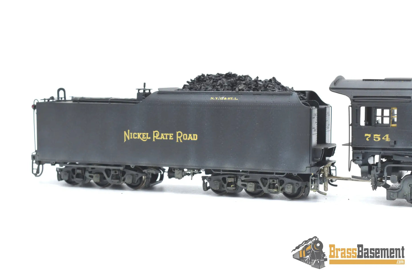 Ho Brass - Omi 1449 Nickel Plate 754 2 - 8 - 4 S - 2 Berkshire Nicely Painted Steam