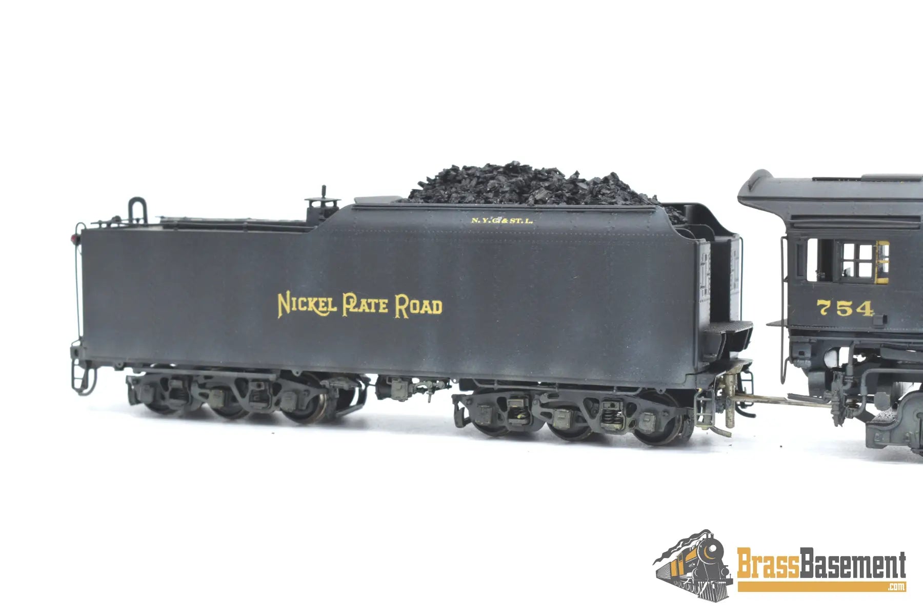 Ho Brass - Omi 1449 Nickel Plate 754 2 - 8 - 4 S - 2 Berkshire Nicely Painted Steam