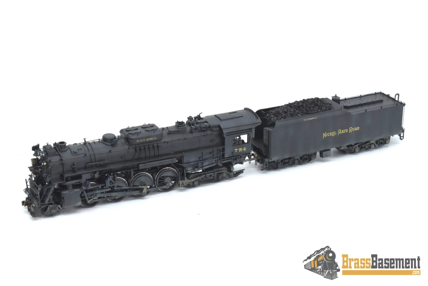 Ho Brass - Omi 1449 Nickel Plate 754 2 - 8 - 4 S - 2 Berkshire Nicely Painted Steam