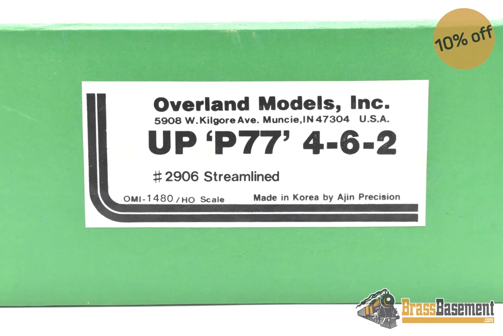 Ho Brass - Overland Omi 1480 Union Pacific P77 #2906 Streamlined For 49Er Never Unwrapped Steam