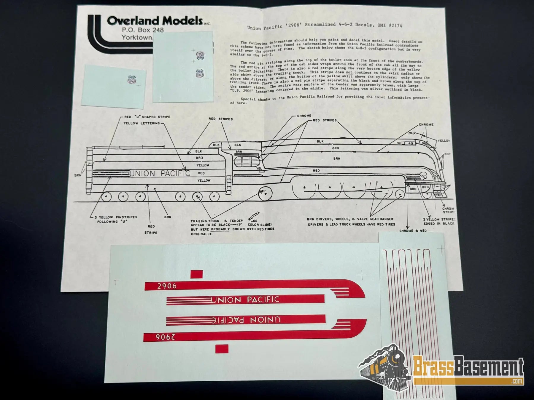 HO Brass - OMI 1480 Union Pacific P77 #2906 Streamlined 49er - DECALS INCLUDED NEW Steam