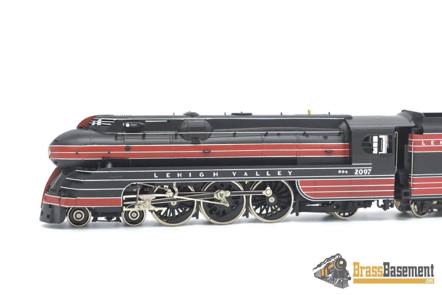 Ho Brass - Omi 1487.1 Lehigh Valley ‘Black Diamond’ K - 6S 4 - 6 - 2 #2097 F/P Steam