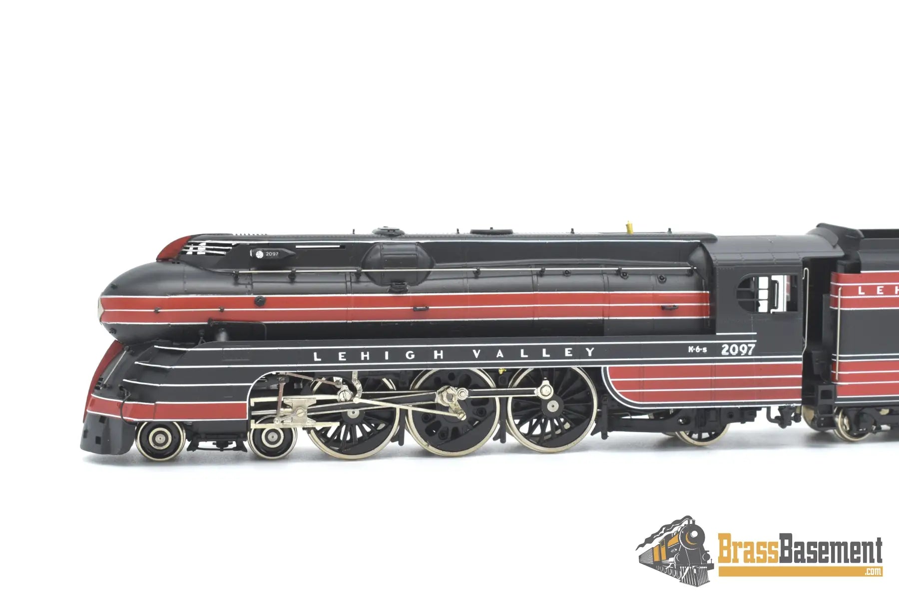 Ho Brass - Omi 1487.1 Lehigh Valley ‘Black Diamond’ K - 6S 4 - 6 - 2 #2097 F/P Steam