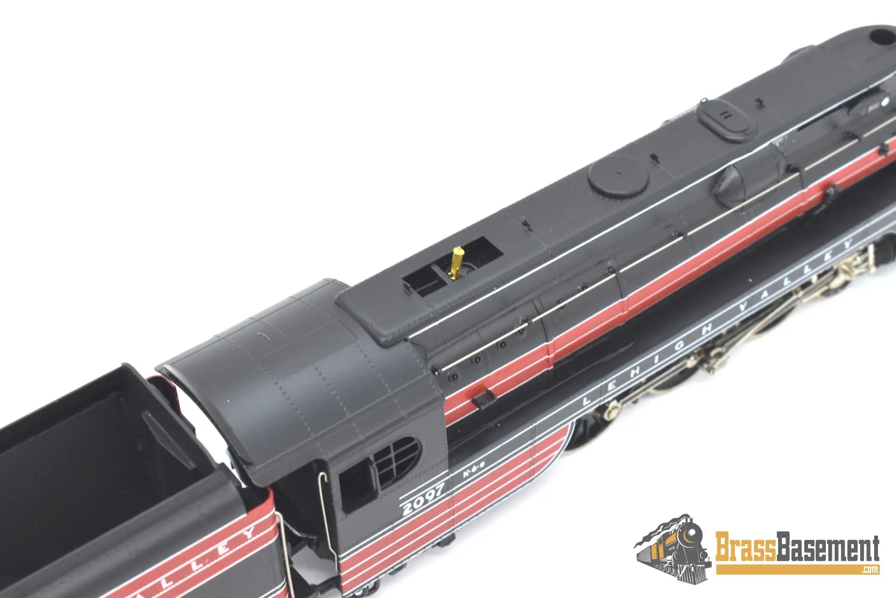 Ho Brass - Omi 1487.1 Lehigh Valley ‘Black Diamond’ K - 6S 4 - 6 - 2 #2097 F/P Steam