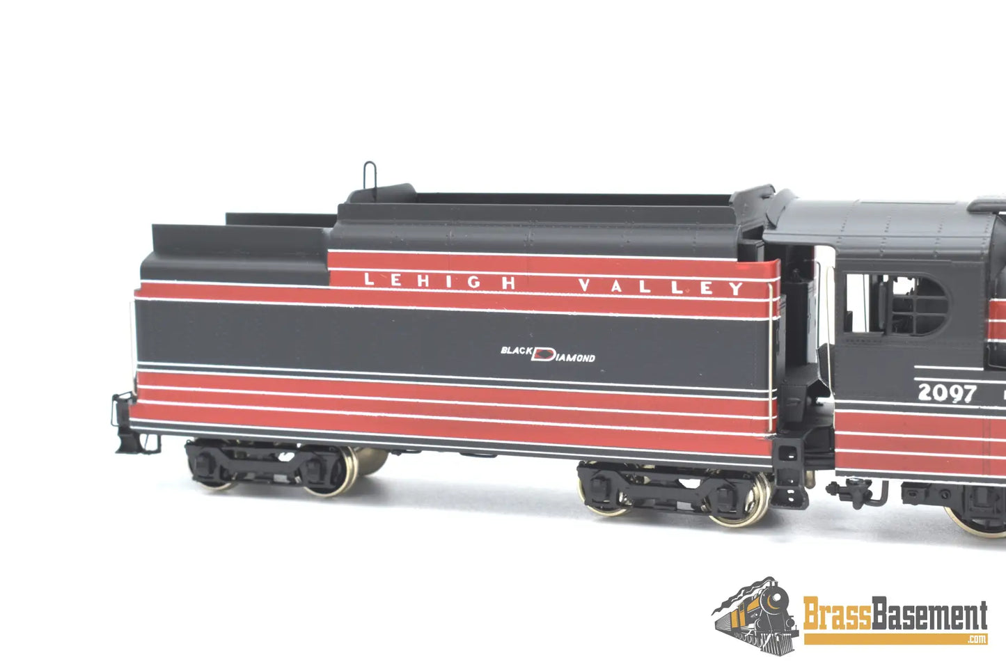 Ho Brass - Omi 1487.1 Lehigh Valley ‘Black Diamond’ K - 6S 4 - 6 - 2 #2097 F/P Steam
