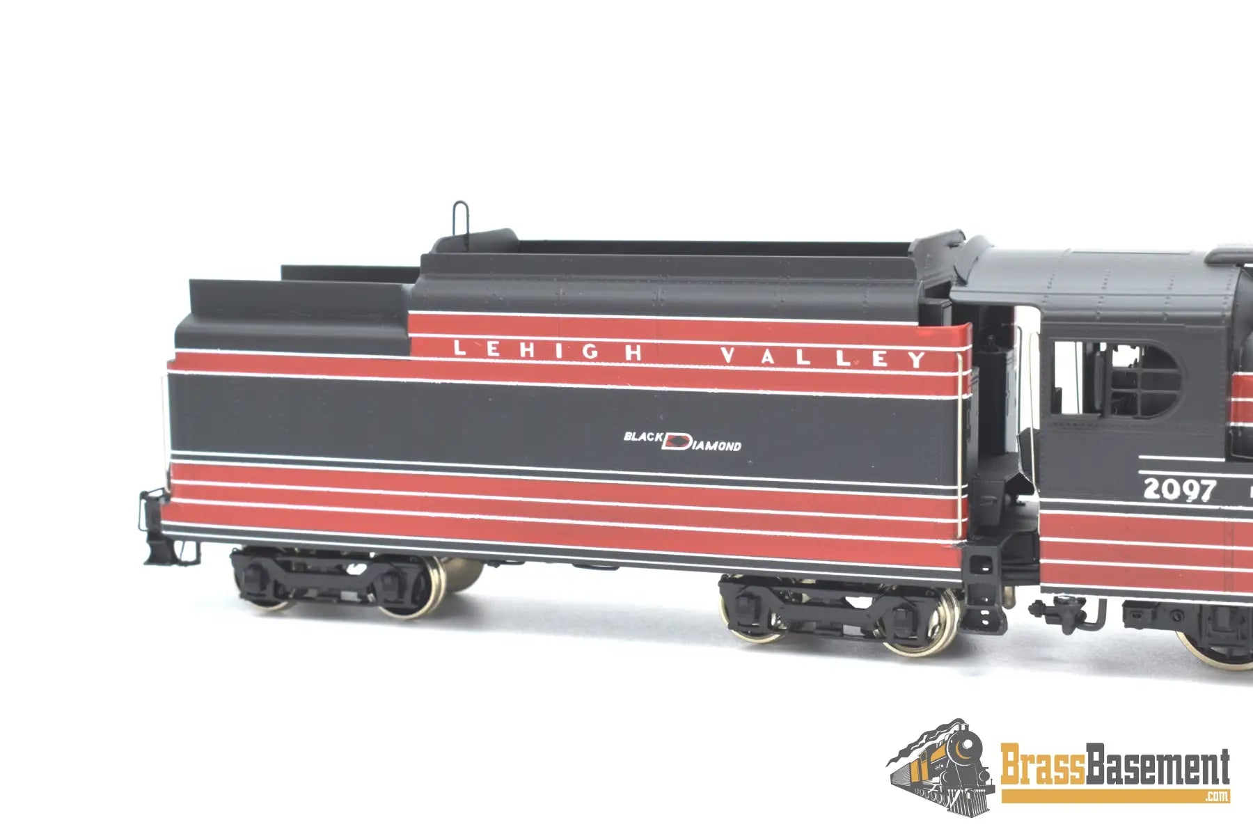 Ho Brass - Omi 1487.1 Lehigh Valley ‘Black Diamond’ K - 6S 4 - 6 - 2 #2097 F/P Steam