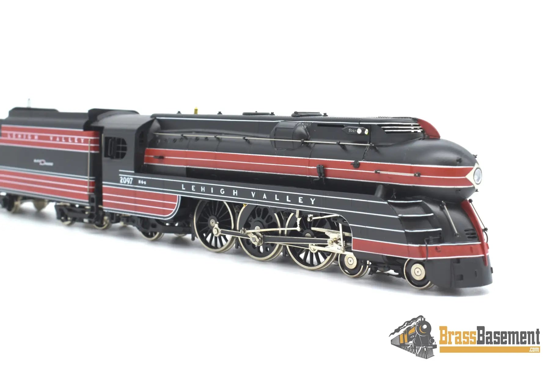 Ho Brass - Omi 1487.1 Lehigh Valley ‘Black Diamond’ K - 6S 4 - 6 - 2 #2097 F/P Steam