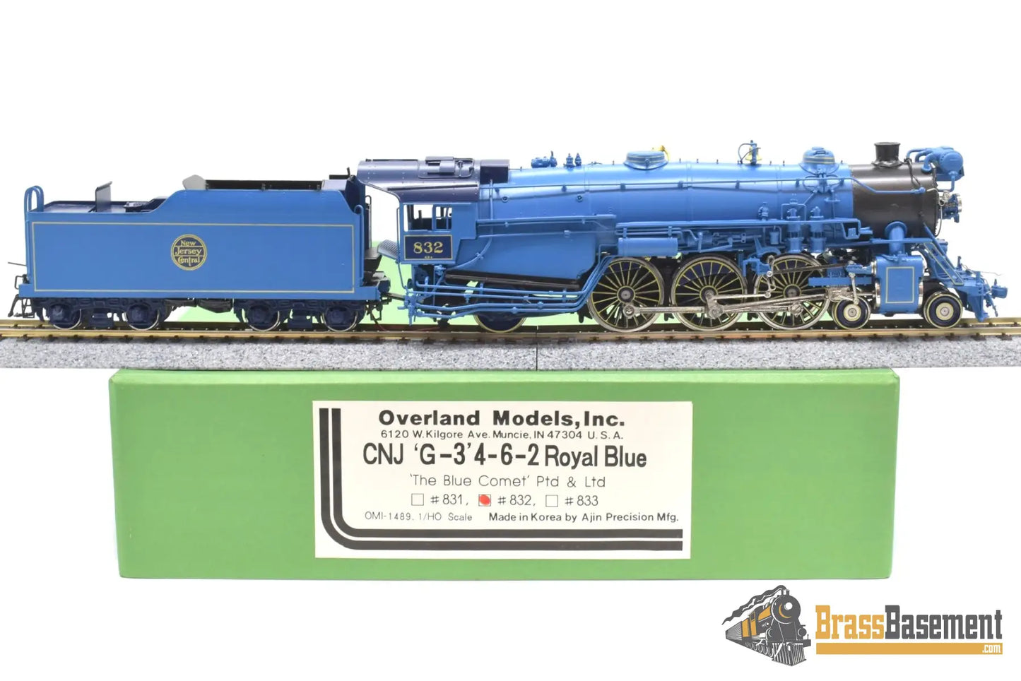 Ho Brass - Omi 1489.1 Cnj Central Rr Of New Jersey G - 3 Blue Comet 4 - 6 - 2 #832 Mint F/P Steam