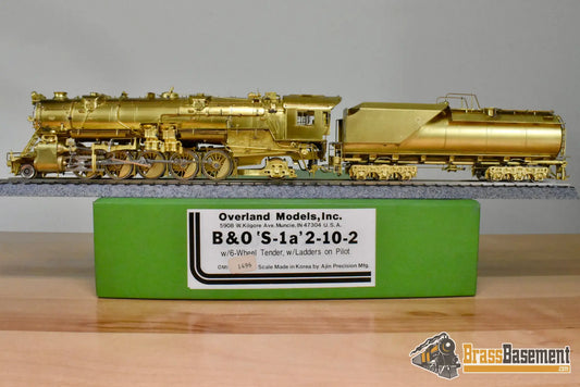 HO Brass – OMI 1496 B&O Baltimore & Ohio S-1a 2-10-2 Big Six – Unpainted - Brass Steam Locomotive