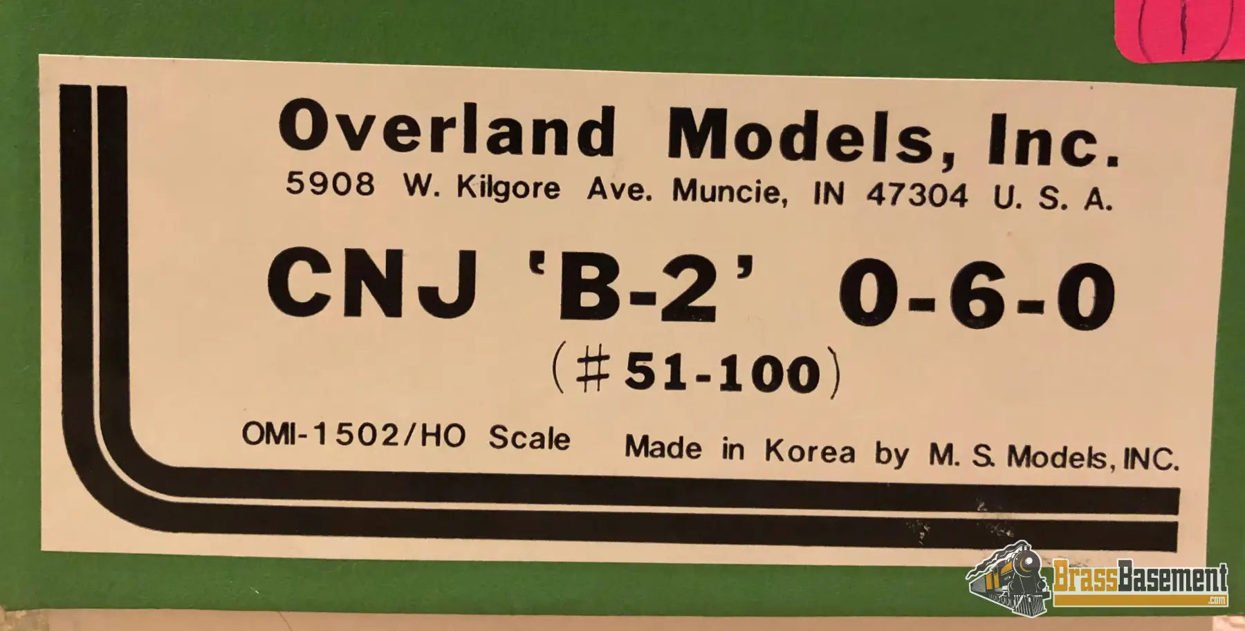 Ho Brass - Omi 1502 Central Of New Jersey Cnj B - 2 0 - 6 - 0 Camelback Unpainted Steam