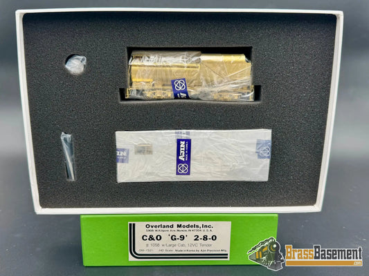 HO Brass - OMI 1521 Chesapeake & Ohio G-9 2-8-0 #1058 Large Cab 12VC Tender - Unpainted AJIN Steam