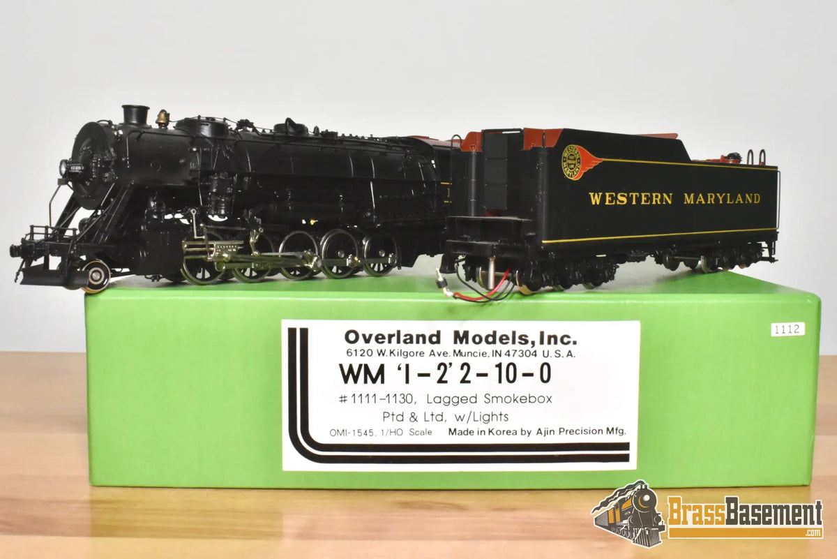 HO Brass - OMI 1545.1 WM Western Maryland I-2 2-10-0 Decapod #1112 - F/P FIREBALL - Steam