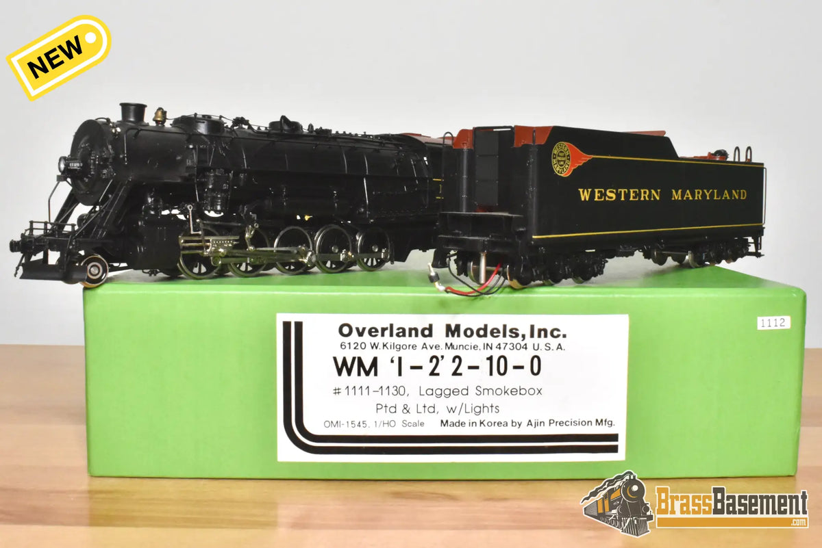 HO Brass - OMI 1545.1 WM Western Maryland I-2 2-10-0 Decapod #1112 - F/P FIREBALL - Steam