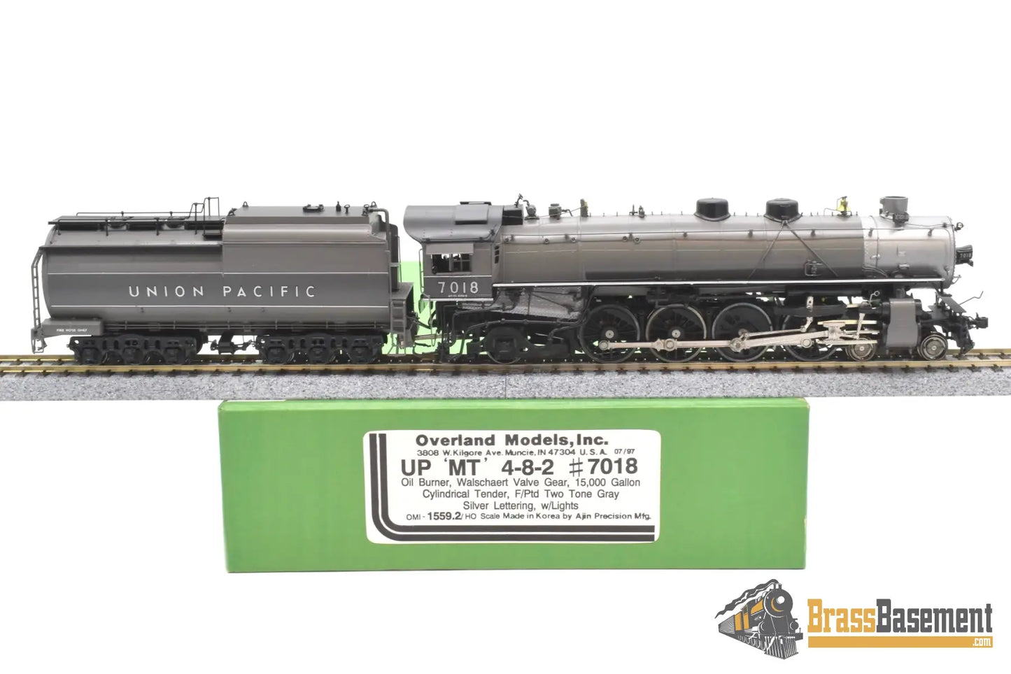 Ho Brass - Omi 1559.2 Union Pacific ’Mt’ #7018 Grayhound Mint Steam