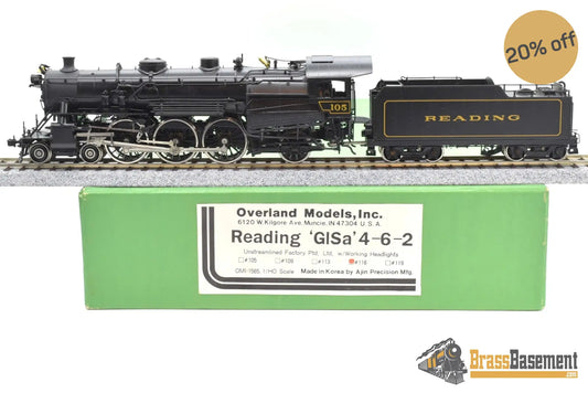 Ho Brass - Omi 1565.1 Reading 4 - 6 - 2 Pacific G1Sa Unstreamlined #105 Fp Steam
