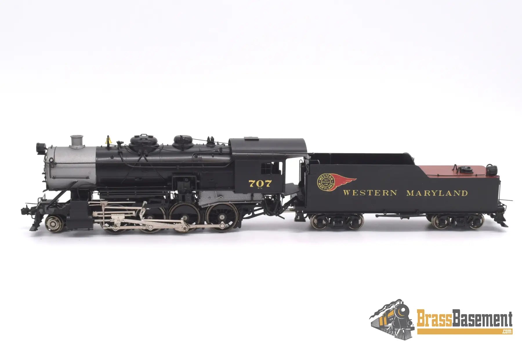 Ho Brass - Omi 1567.1 Wm Western Maryland H - 7A 2 - 8 - 0 Consolidation Factory Painted Fireball