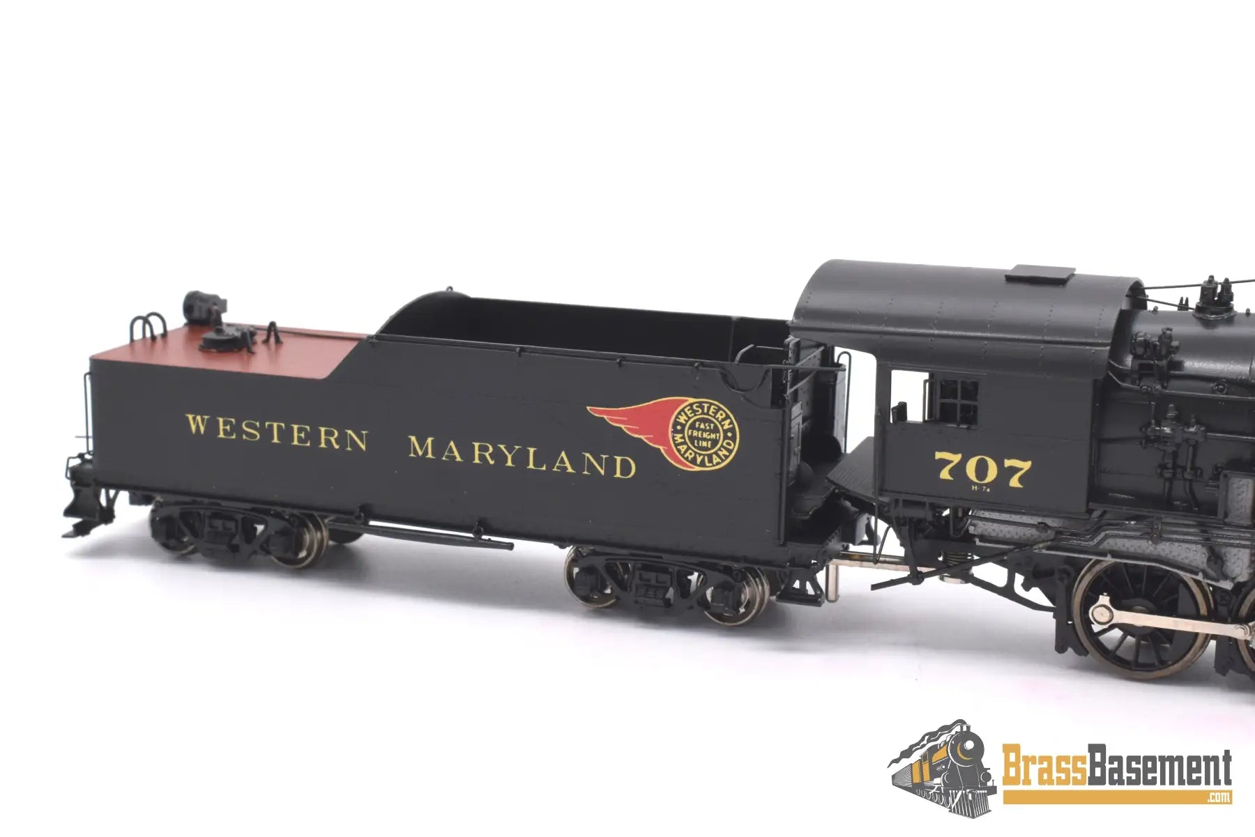 Ho Brass - Omi 1567.1 Wm Western Maryland H - 7A 2 - 8 - 0 Consolidation Factory Painted Fireball