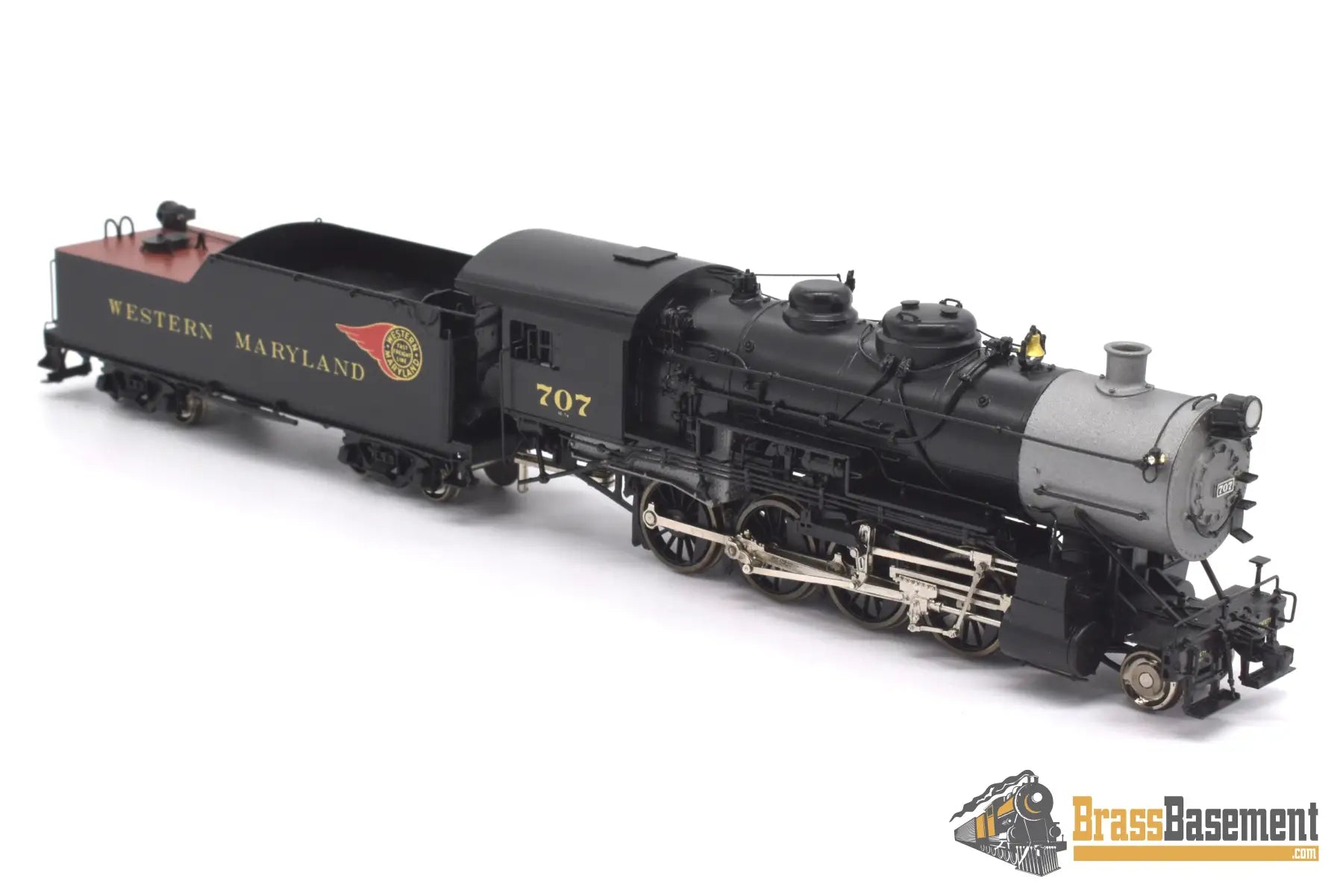 Ho Brass - Omi 1567.1 Wm Western Maryland H - 7A 2 - 8 - 0 Consolidation Factory Painted Fireball