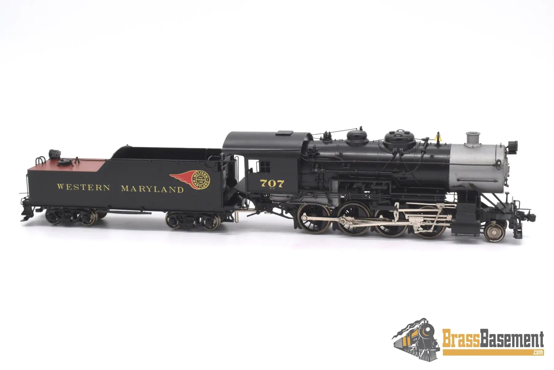 Ho Brass - Omi 1567.1 Wm Western Maryland H - 7A 2 - 8 - 0 Consolidation Factory Painted Fireball