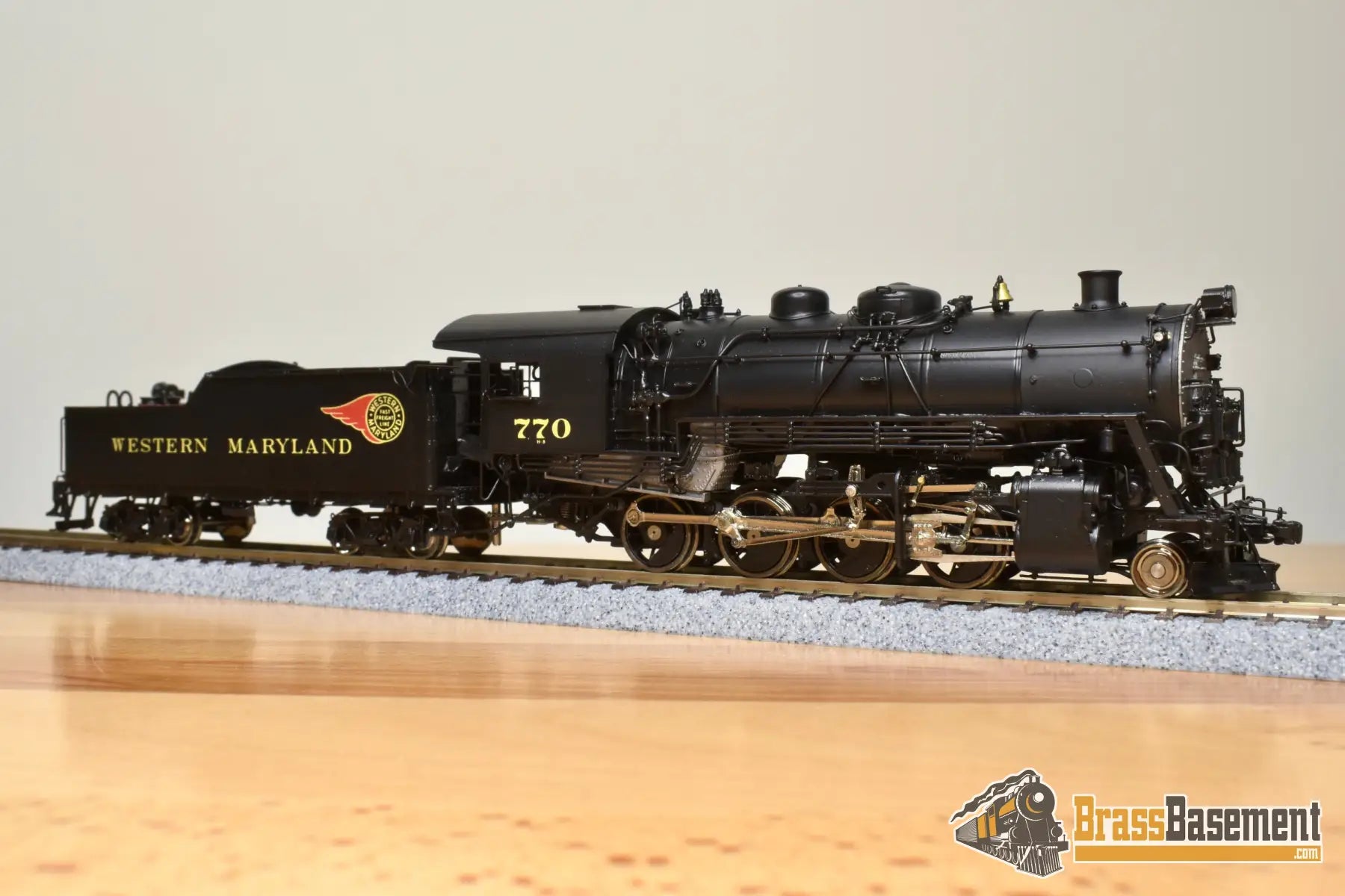 Ho Brass - Omi 1569.1 Wm Western Maryland H-8 2-8-0 Consolidation #770 F/P Fireball Steam