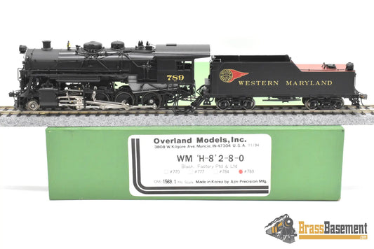 HO Brass - OMI 1569.1 WM Western Maryland H-8 2-8-0 Consolidation #789 - F/P FIREBALL Steam